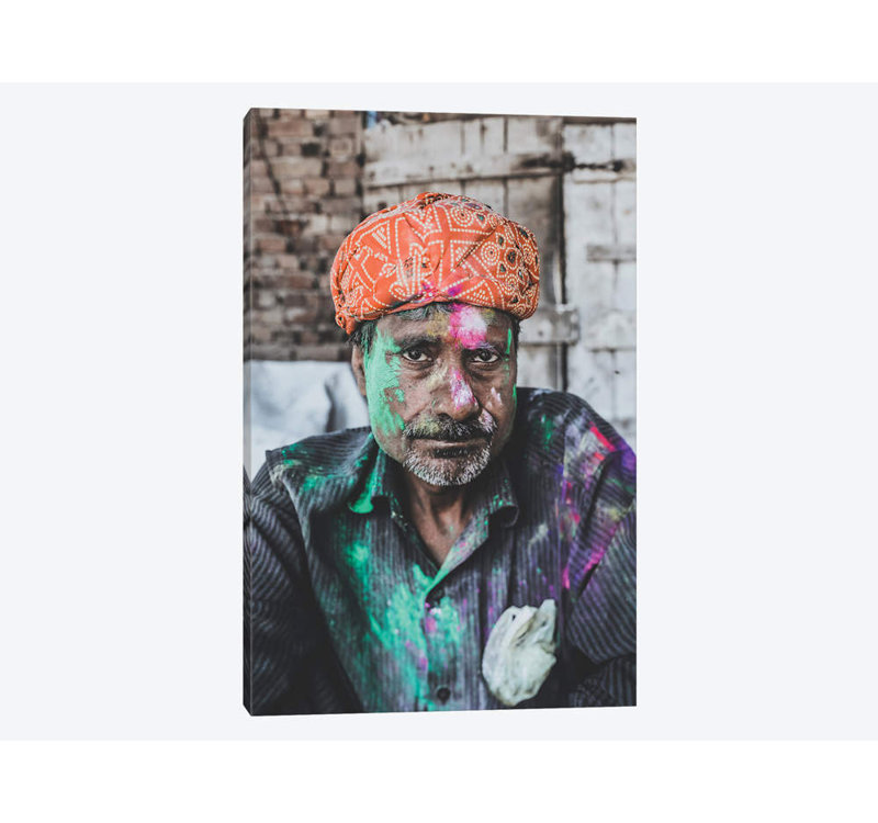 « mathura, inde » par luke anthony gram, reproduction d’impression sur toile tendue, H 18 po x l 12 po x P 1,5 po