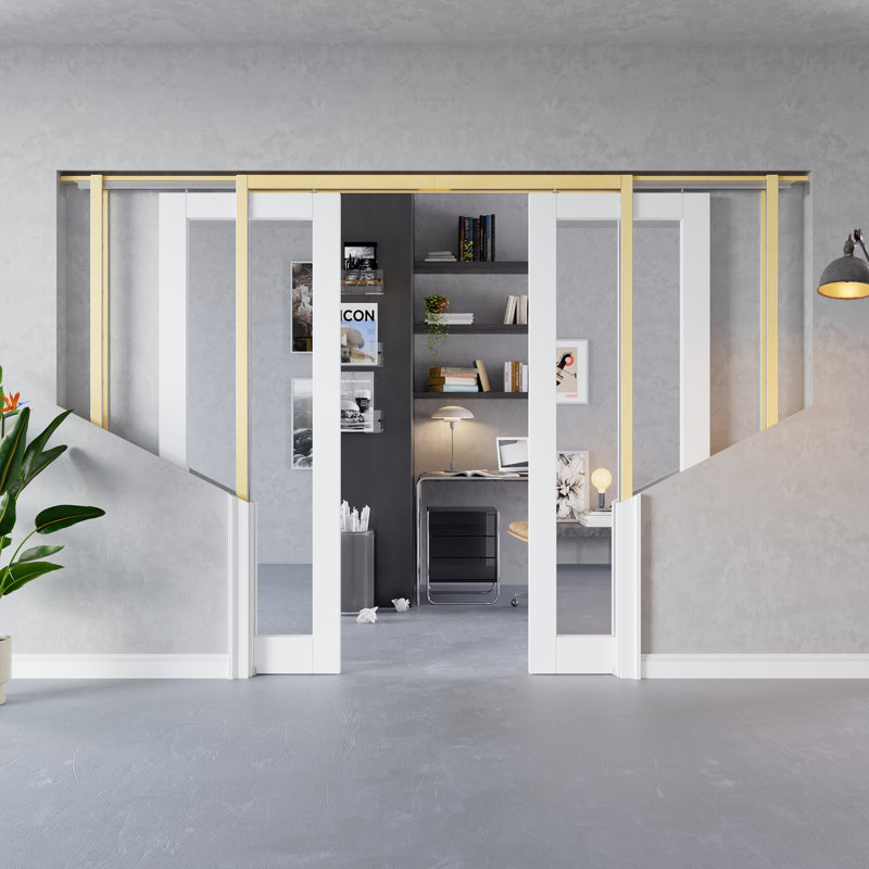 Porte intérieure coulissante avec miroir, 60 po x 96 po, 2
