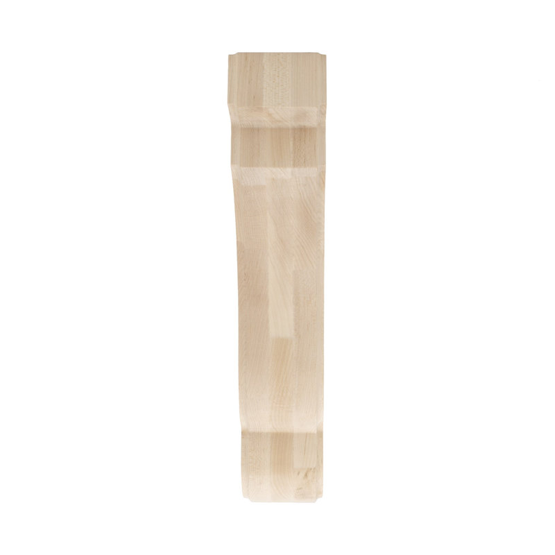 14 in x 3 in x 9 in Unfinished Large Solid Traditional Plain Wood Bracket Corbel, Hard Maple