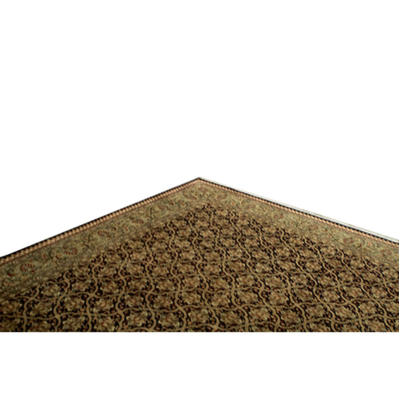 Hand-Knotted High-Quality Black Area Rug