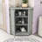 Triangle Corner Storage Bathroom Cabinet with Adjustable Shelf-670531284