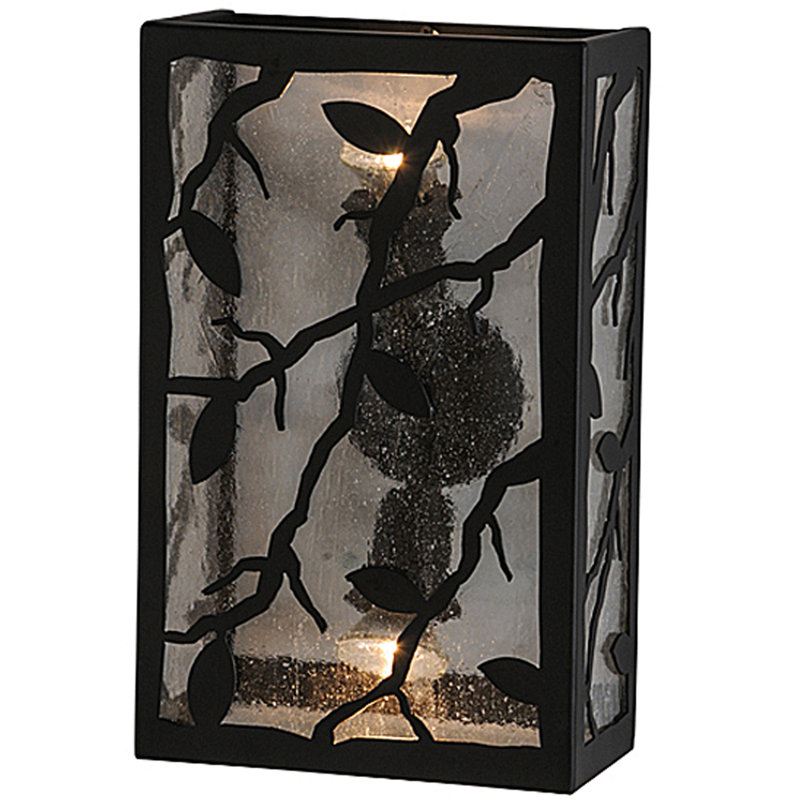 Rustic Black Dimmable 2-Light Energy Star Wall Sconce