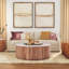 Josie Wood and Marble Round Coffee Table