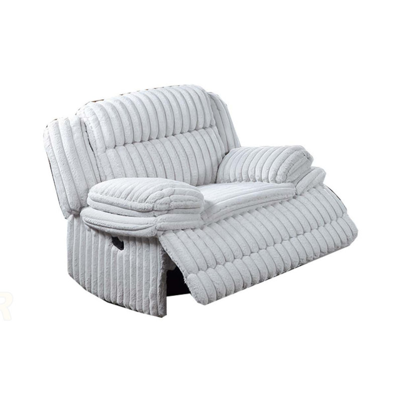 Ensemble de canapé manuel inclinable 3 pièces avec table rabattable, console et fauteuil inclinable coulissant pour le confort et la commodité