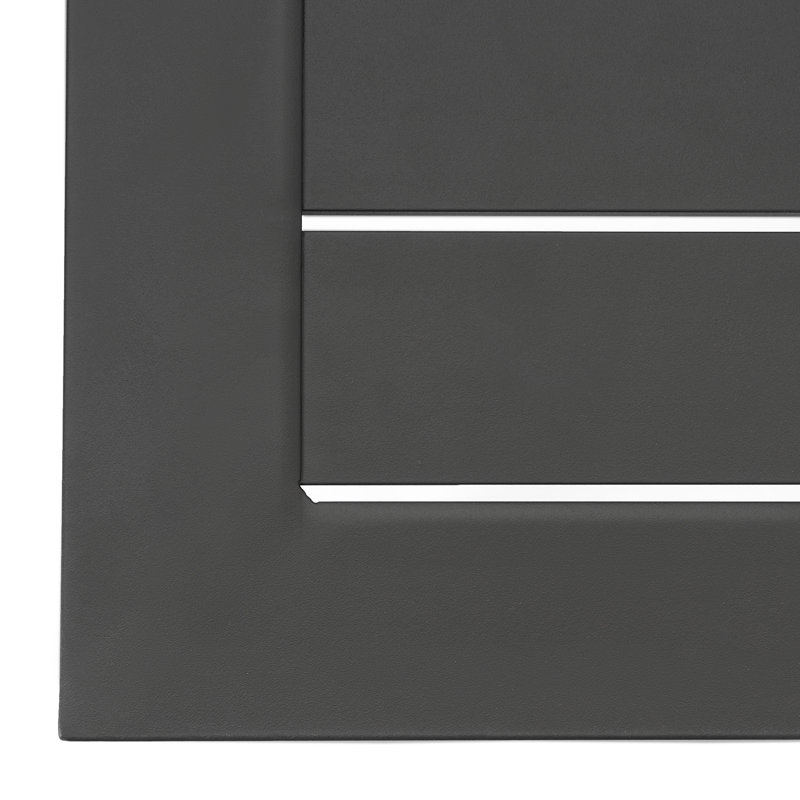 Table de salle à manger d'extérieur en aluminium Calliann - Gris