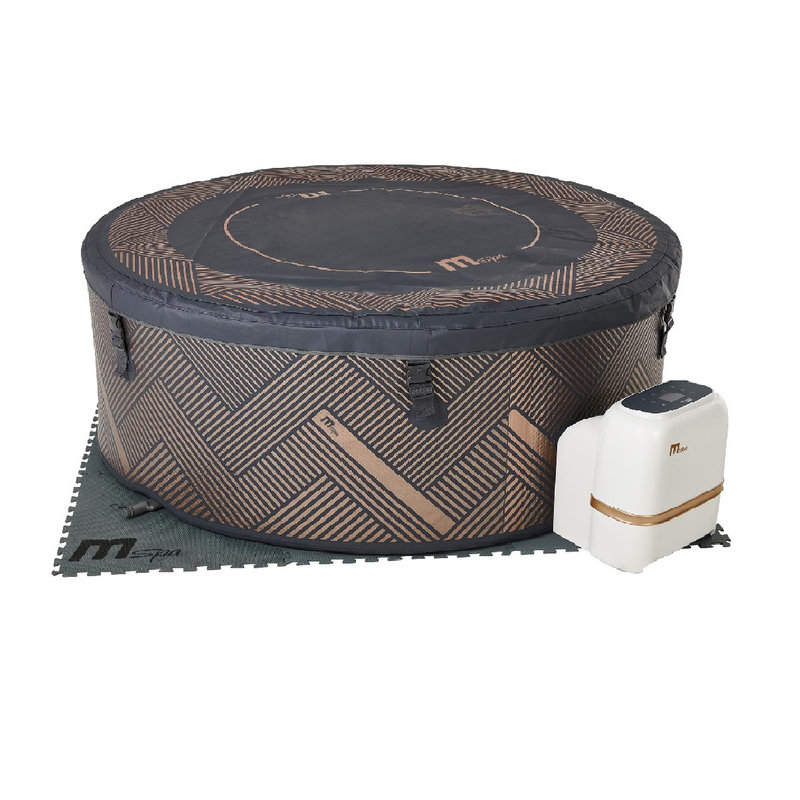 MSpa 4 - Jet ABS, Plastic Round Plug And Play Hot Tub in Brown