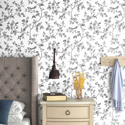 Krantz Ray Bird Trail 33' L x 20.5" W Smooth Wallpaper Roll