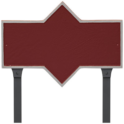 Plaque d'adresse rectangulaire à deux lignes Piedmont
