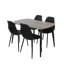 Huetter 5-Piece Casual Dining Set - Spacious Rectangular Table & 4 Curved Plastic Chairs-1390103033-1408555231