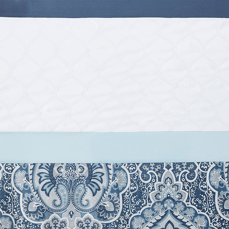 Printed And Embroidered Shower Curtain