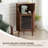 47.24"H Brown Solid Wood Walnut wood Corner Cabinet