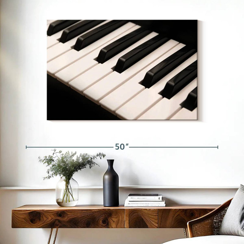 Abarca Notes Of Piano Keys, H 26 po x l 39 po