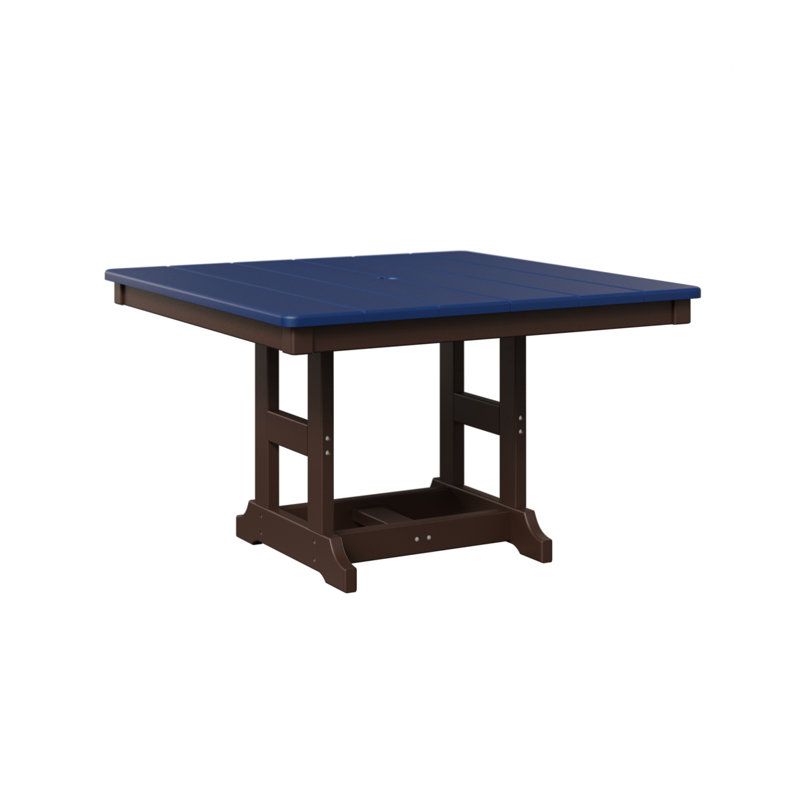 Table carrée berlinoise pour enfants 33 po Berlin, Chocolat / Brun, Bleu pacifique