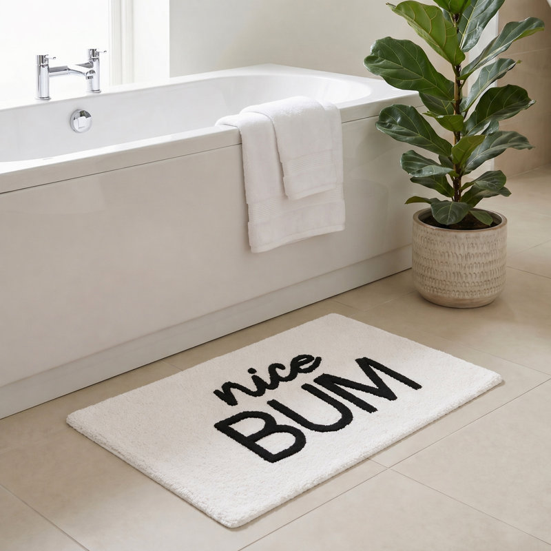 Kaitryn Nice Bum Slogan Bath Mat