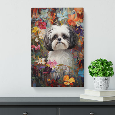 Shih Tzu Contemporary - Wrapped Canvas