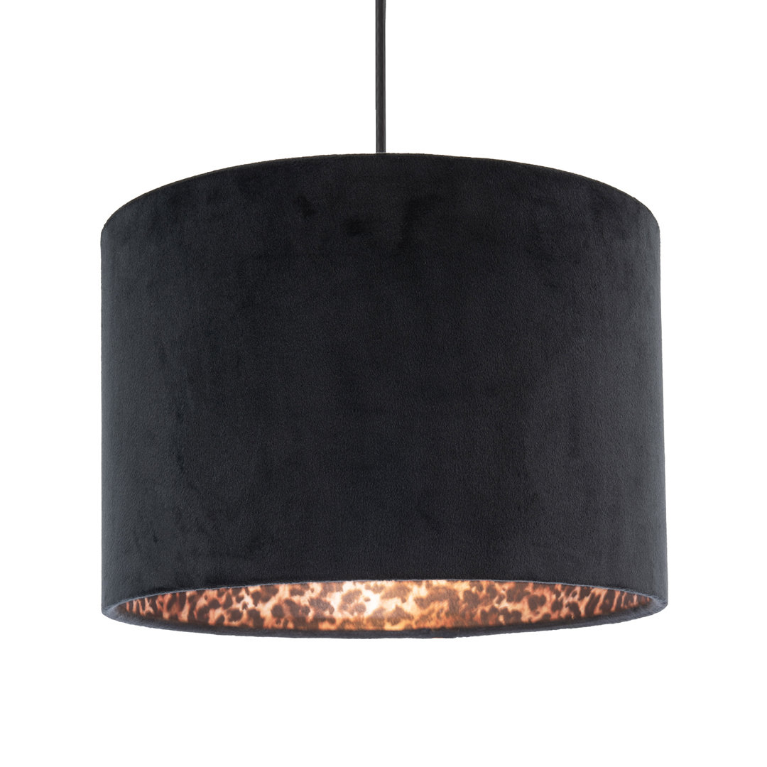20cm H Fabric Drum Lamp Shade ( No Direct Attachment Method ) in Black