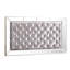 Élégant lit double couleur champagne argenté, H 64 po x l 60 po x P 87 po, avec construction pour chambre à coucher