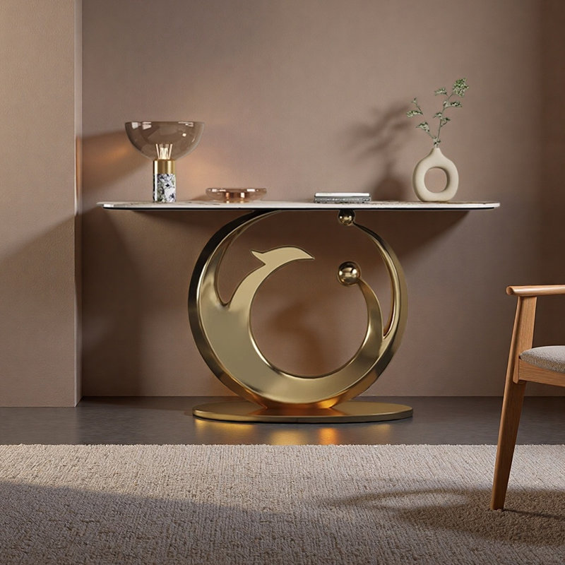 Console de luxe artistique et créative, H 33,46 po x l 59,06 po x P 13,78 po
