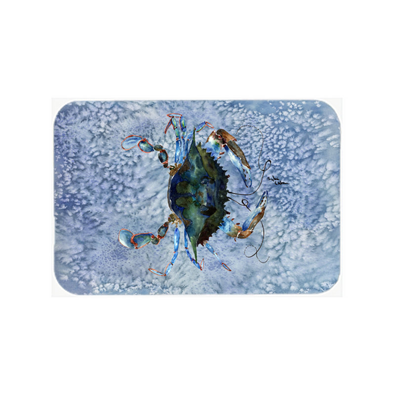 Planche à découper en verre crabe rectangulaire bleu clair