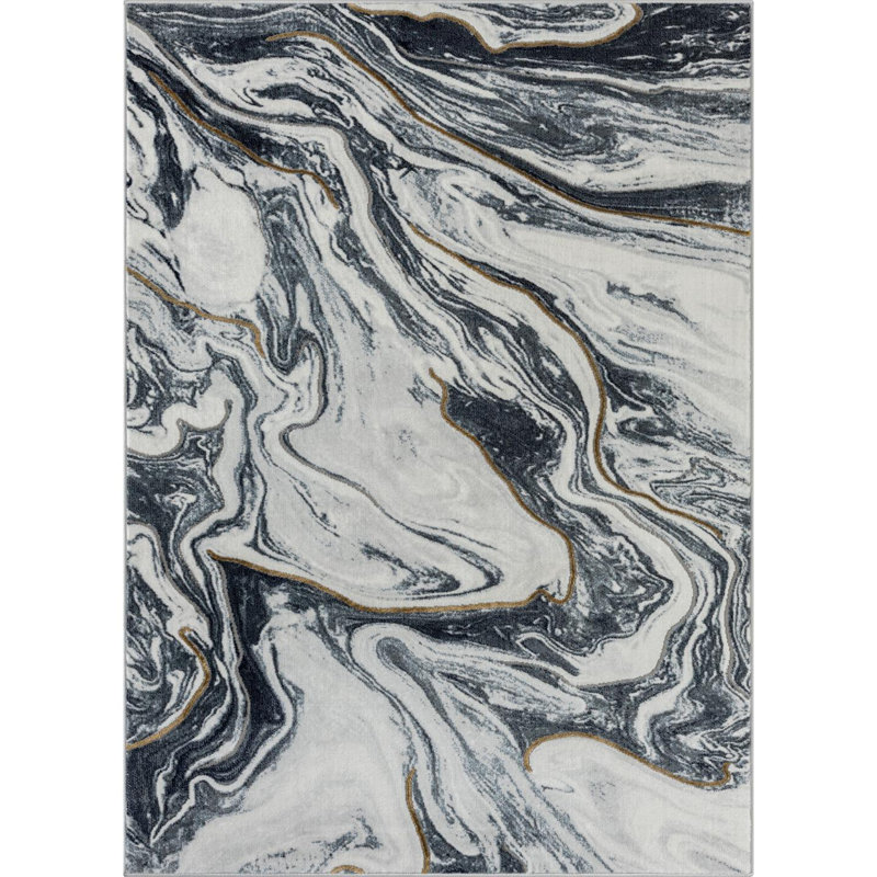 Hannafius Abstract Indoor Rug, Rectangle 8' x 10'