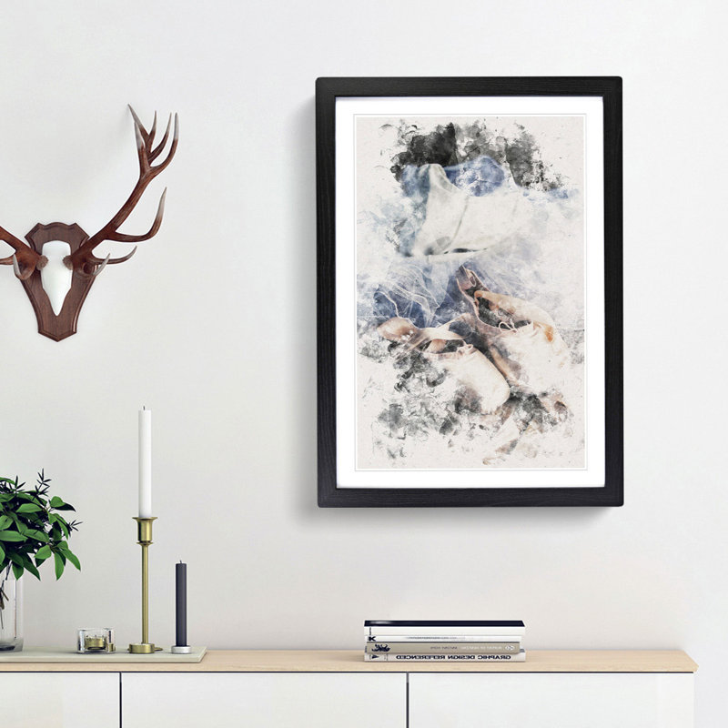 The Dress and Slippers of a Ballerina - Picture Frame Graphic Art, 33cm H x 24cm W x 2cm D, Black Framed