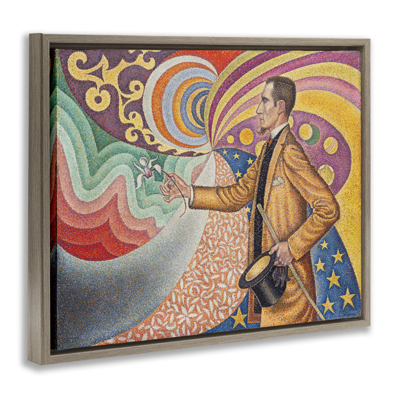 Art mural classique sur toile flottante encadrée par George Signac, Cadre flottant orme Montalcino, H 25 po x l 31 po