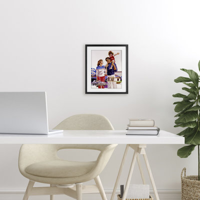 «Retro Family Nostalgia», reproduction encadrée sous verre, design par Wind River Studios