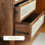 Armoire d'appoint en bois manufacturé brun massif