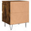  Ensemble de 2 tables de chevet en bois d'ingénierie gris Sonoma, fer moyen-849438656