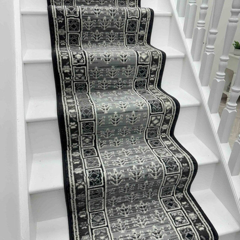 Stair Runner Geometric Area Rug, Runner 60 x 660 cm