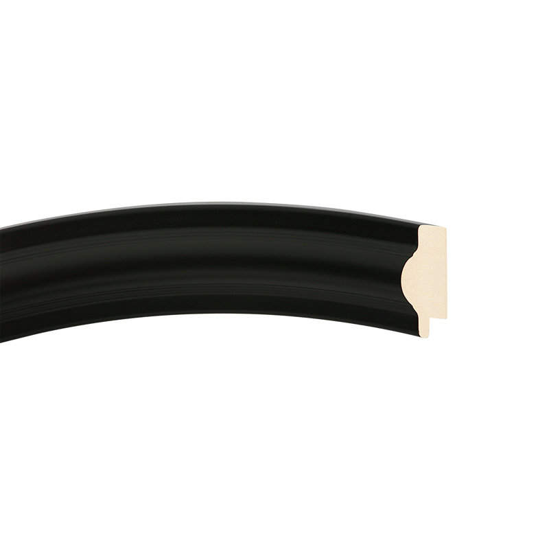 Reisman Oval Mirror, 27" H x 23" W, Matte Black