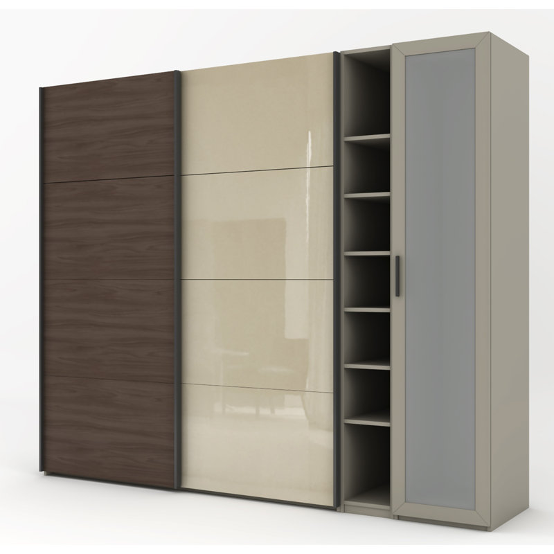 Blocco 3 Door Manufactured Wood Wardrobe
