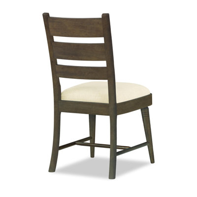 Yuliya 19" Wide Country Pinecone Finish Ladder Back Side Chair