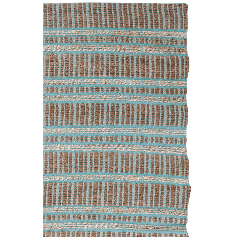 Tapis rayé en jute / coton Sekani, Rectangle 6 pi x 9 pi