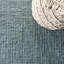 Tapis bleu clair / gris en jute tissé à la main avec franges Sinclair Pata-511397763