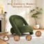 Fauteuil d'appoint sculptural en velours sculptural avec structure tubulaire-1188452151