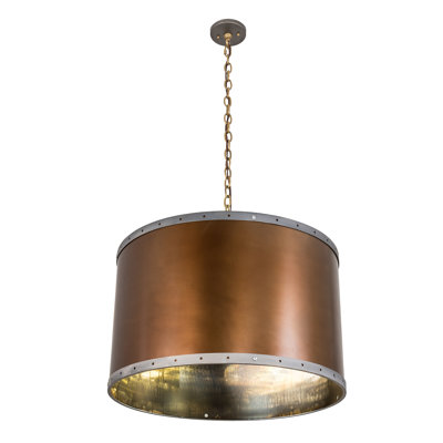 Lustre tambour 4 lumières à abat-jour Cilindro