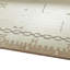 Tapis moyen Dotty, motif de bordure géométrique taupe, laine crème 5 x 7