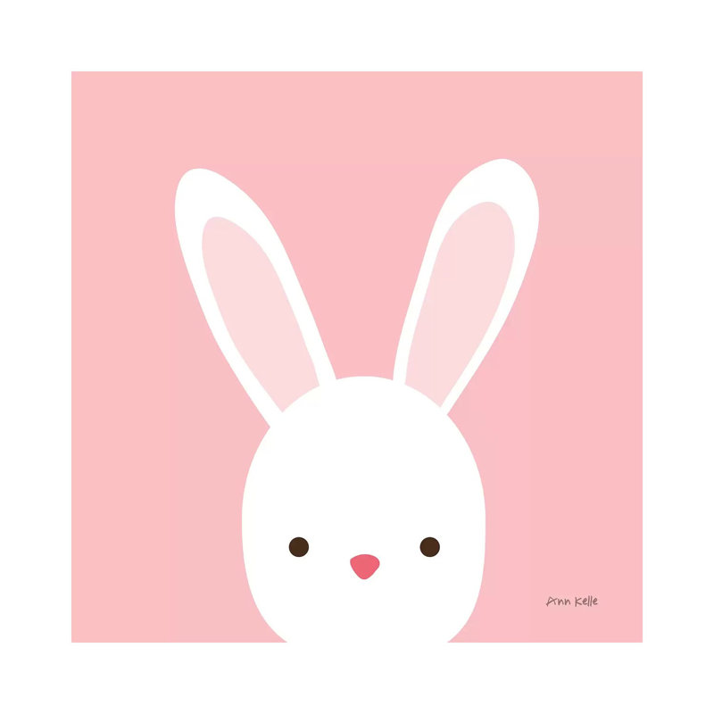 Cuddly Bunny by Ann Kelle - Wrapped Canvas Gallery-Wrapped Canvas Giclée, 45.72 cm H x 45.72 cm W x 1.91 cm D
