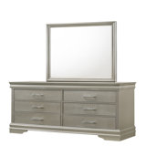 Dresser with Crocodile Embossed Drawer Fronts – Elegant and Functional Storage Solution(not include mirror)