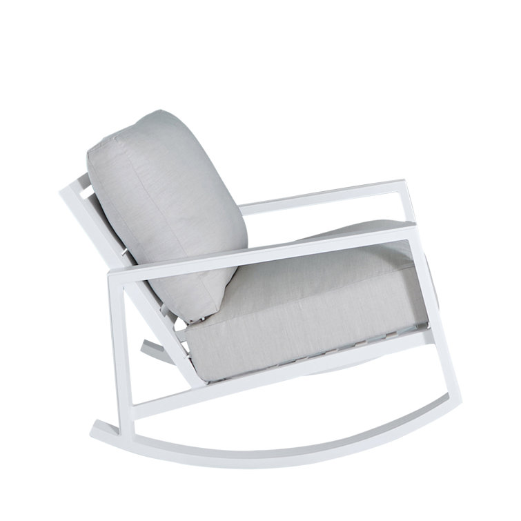 Chaise berçante d'extérieur en aluminium forgé Avondale