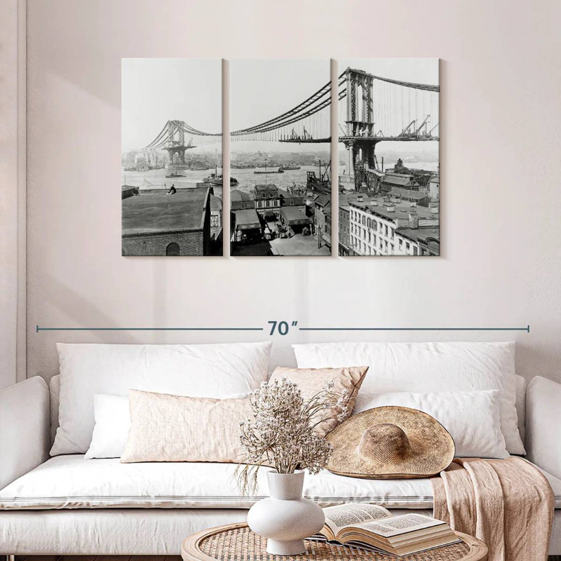 Lilie Manhattan Bridge Construction, 28" H x 45" W
