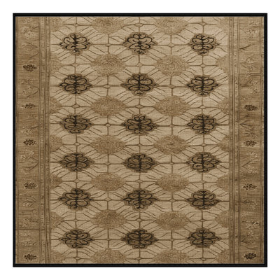 Machine Washable Art Deco Brown Area Rug
