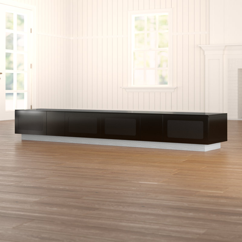 Abarne TV Stand for TVs up to 88", 36cm H x 250cm W x 47cm D, Black