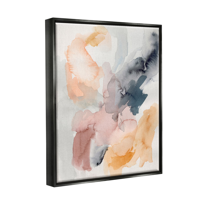 «Watercolor Pastiche Mute Abstract Floater Canvas» par Victoria Barnes, H 21 po x l 17 po x P 1,7 po