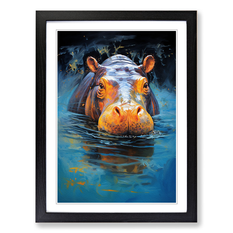 Hippo Abstract - Framed Print