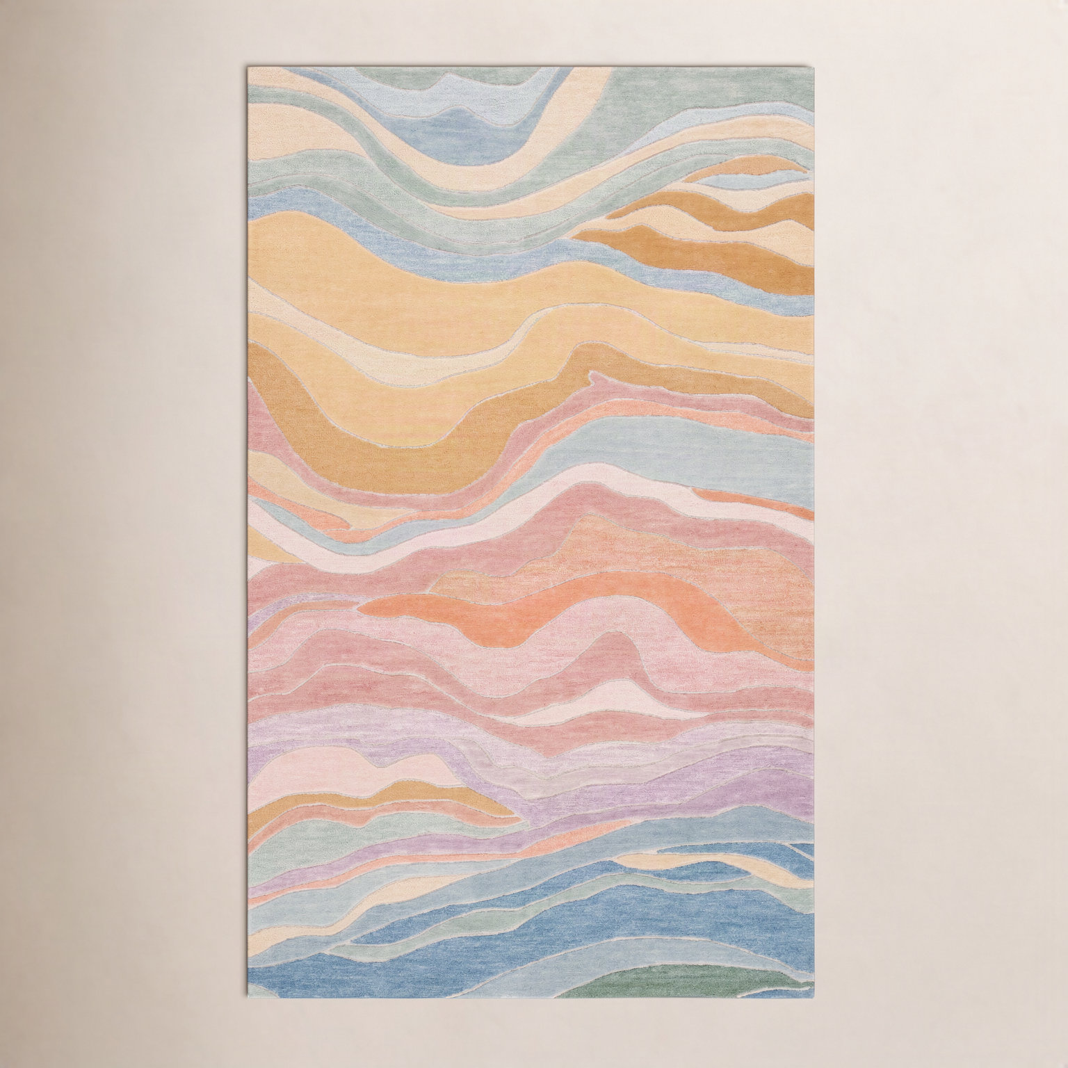 Hand-Tufted Abstract Rug, Rectangle 6' x 8'