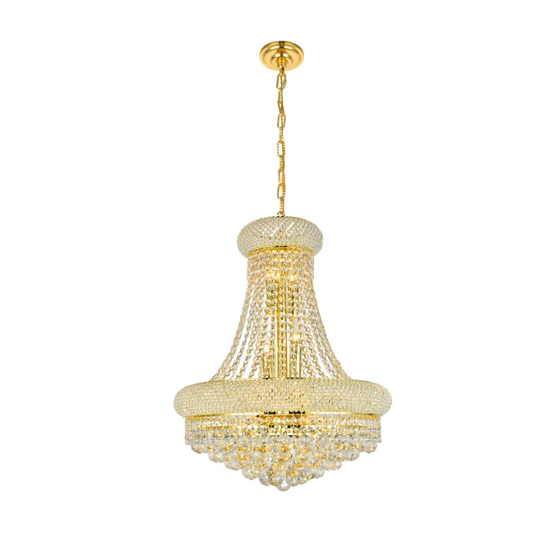 Meanna Dimmable Empire Chandelier, Gold, 26" H x 20" W x 20" D