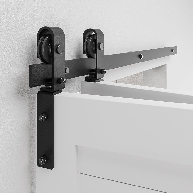 Bi-Folding Barn Door Hardware Kit For 2 Sliding Closet Door(Doors Not Included), 72 in.