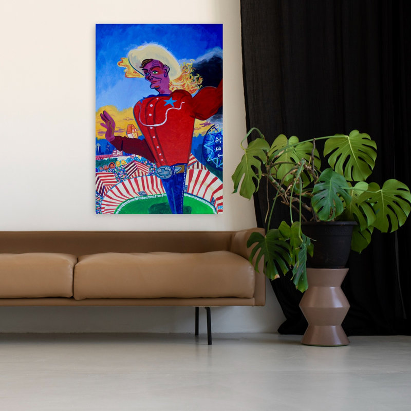 Big Tex Aflame Contemporary Sunset Wall Art Print 1 Piece Wrapped Canvas Wall Art, 121.92cm H x 81.28cm W